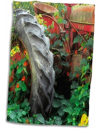 3d Rose Spring Flowers Adorn An Old Tractor-us48 Rdu0072-ric