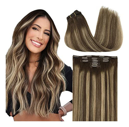 Extensiones De Pelo Clip En El Pelo Humano, 5pcs 75g Qqml3