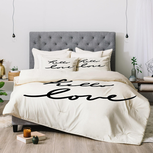 Deny Designs Lisa Argyropoulos Hello Love On White Juego De 