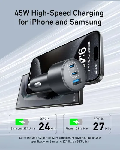 Cargador De Coche Anker iPhone 16 Usb-c 167,5 W 3 Puertos Pa