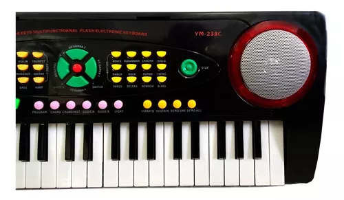 Piano Eletrônico e Microfone Infantil, Instrumento de Teclado