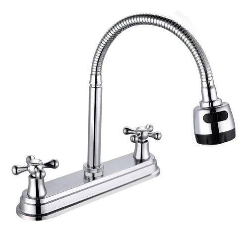 Imagen 1 de 10 de Mezcladora Para Fregadero Flexible Llave Cocina Cuerpo Latón