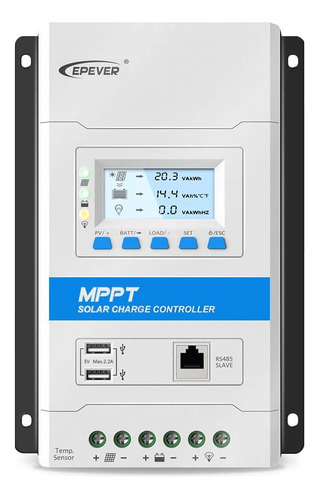 Controlador De Carga Solar Mppt 20a 12v/24v Trabajo Automáti