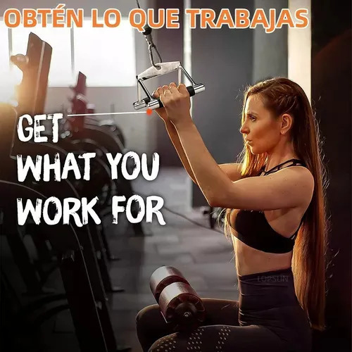 Maneral Agarradera Jaladera Doble D Polea Gym Con Protector