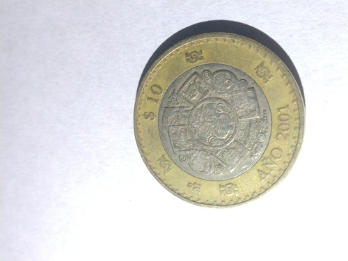 Moneda De 10 Pesos Del Año 2001