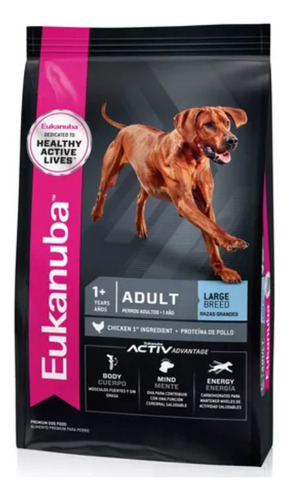 Eukanuba Large Breed Adult: Nutrición Premium 15 Kg + 3 Kg 