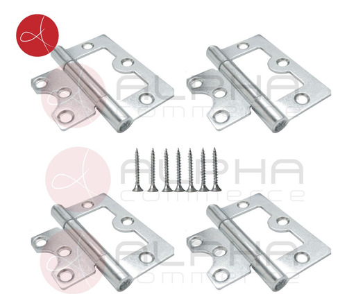 Bisagra Puerta De Comunicación Omega Fuerte 3x3 4 Unidades