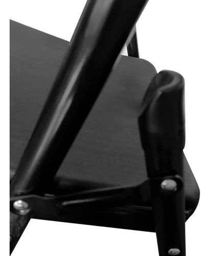 Silla Plegable Negra Para Camping Jardín Reforzada