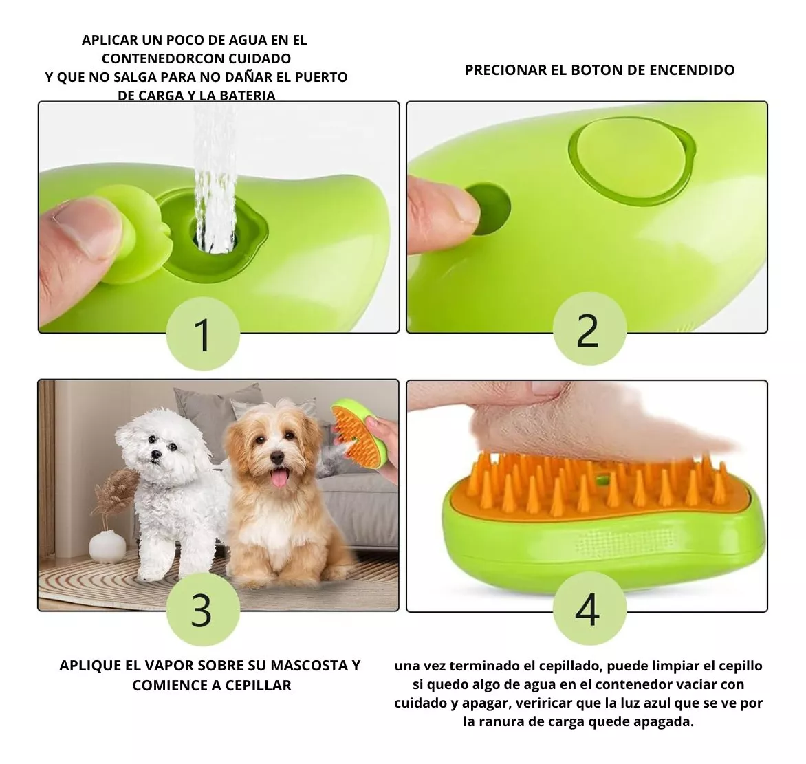 Primera imagen para búsqueda de cepillo vapor gatos