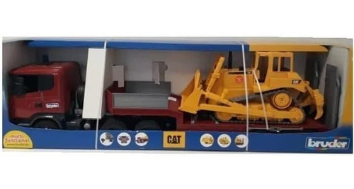 Bruder 3555 Camion Scania Y Escavadora Cat E 1/16 Original 