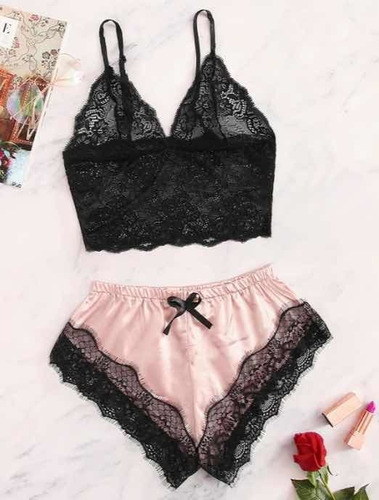 Pijama Sexy Lencería De Encaje Conjunto Para Mujer 3003