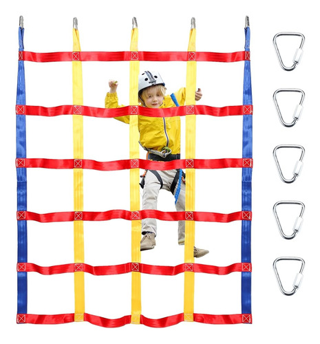 Searqing Climbing Cargo Net Ninja Net Para Niños, Escalera D