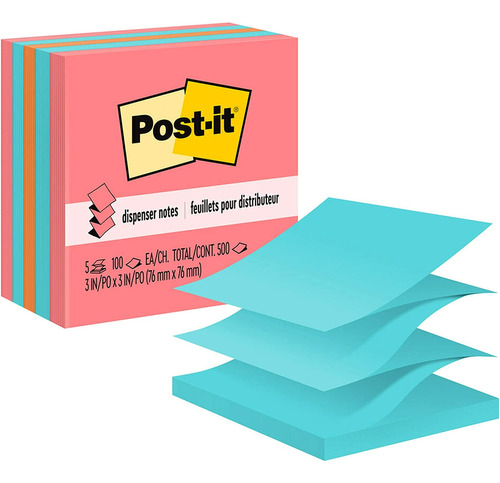 Notas Adhesivas Post-it, Desplegables, 7,6x7,6 Cm, 500 Mm...