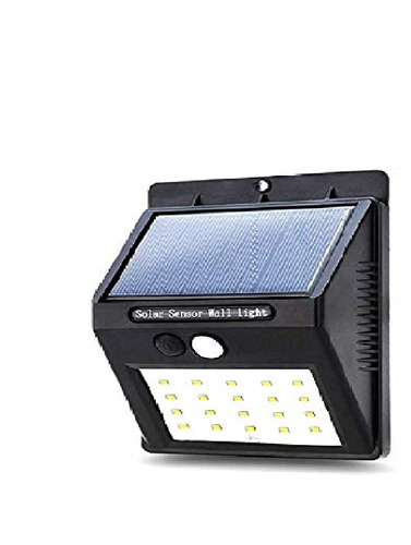 Lámpara Led De Energía Solar Con Sensor De Luz Y Movimiento