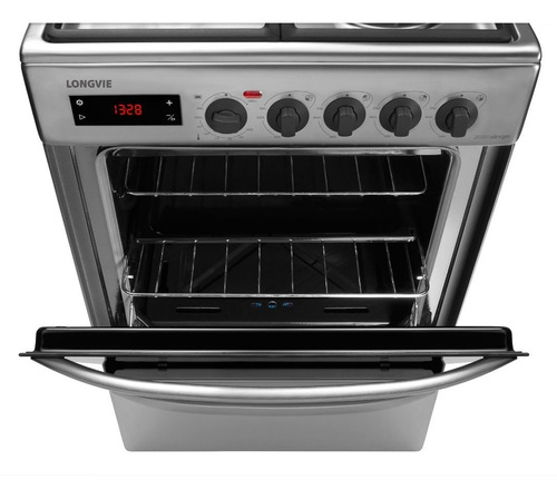 Imagen 5 de 8 de Cocina Longvie 21601x Multigas 4 Hornallas Ac. Inox 60cm 12c