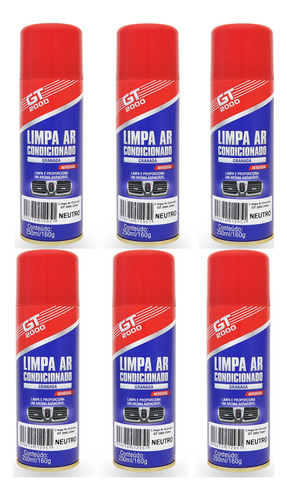 6x Higienizador Limpa Ar Condicionado Granada 290ml Neutro