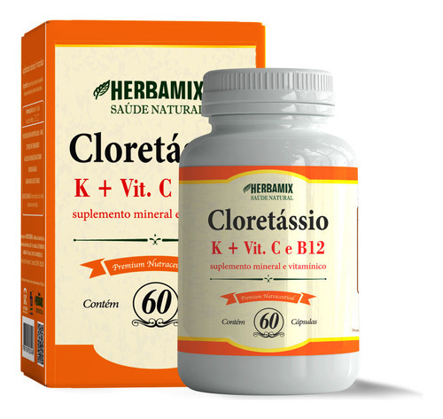 Para Câimbras Cloreto Potássio Magnésio 500mg 60 Capsulas Sabor Sem Sabor