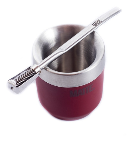Mate Acero Inoxidable Térmico + Bombilla - Matte Ds Line-
