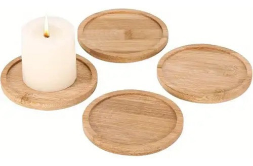 Posa Vasos De Madera, Practicas, Con Un Toque Minimalista 5p