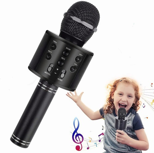 Niños Karaoke Micrófono Bluetooth Multicolor, Rosa
