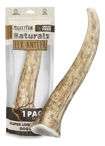Mighty Paw Elk Antlers Para Perros | Tamaño Mediano 6 Astas 