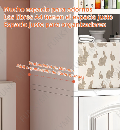 Librero Con Entrepaños Y Puerta Mueble Estilo Minimalista