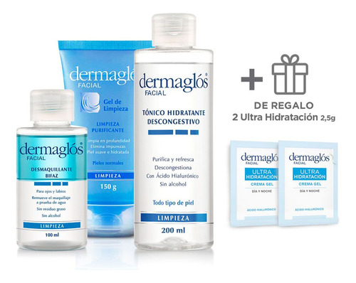 Dermaglós Combo Limpieza Facial Para Piel Normal Sensible