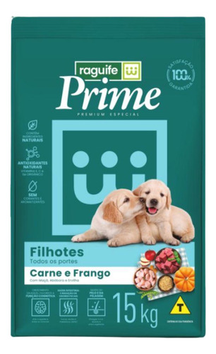 Ração Raguife Prime Pequenas/médias Carne E Frango 15kg