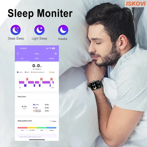 Reloj Inteligente Iskovi Para Hombre Y Mujer Con Ritmo Cardí