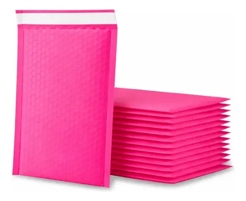 100 Sobres Con Burbuja Rosa Para #2 | 28x21 Cm