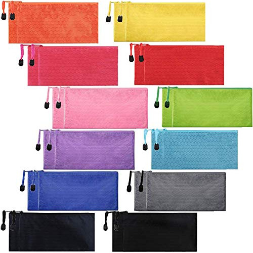 Estuches Escolares De Colores Impermeable Resistente 24pzas Varios Colores Hexágonos