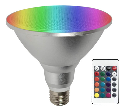 ~? Bombilla Led Par38, Luz De Inundación Led Rgb + Blanco Cá