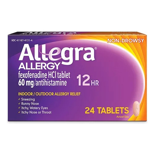 Allegra Adult 12hr Non-drowsy Antihistamine, 24 Tablets, Fa