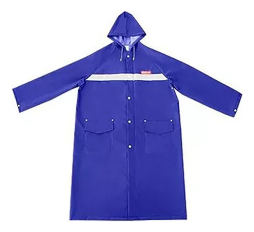 Piloto Capa Poncho Para Lluvia Azul 1.2mts Pvc Emtop Talle L