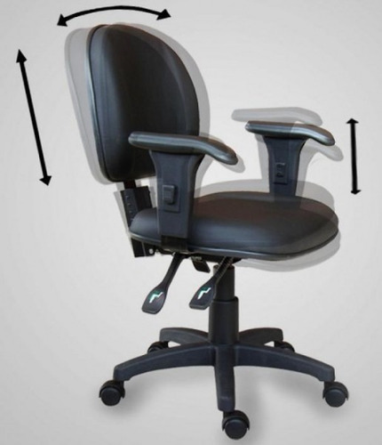 Cadeira Executiva Ergonômica Giratória Back System Nr 17 Cor Preto Material do estofamento J. Serrano