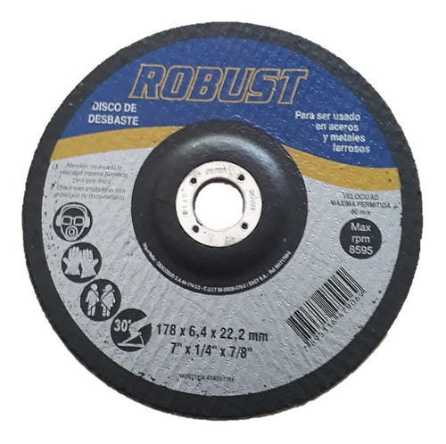 3 Discos De Desbaste Grande 178mm X 6mm X 22mm 