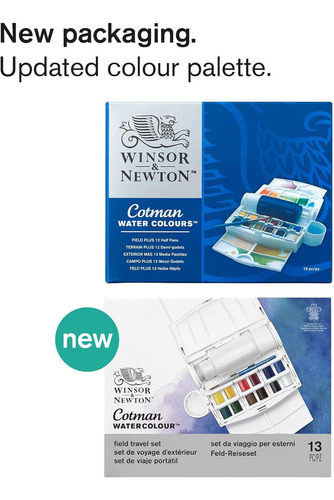 Tableta de acuarela Winsor & Newton Cotman Field Plus, 15 unidades