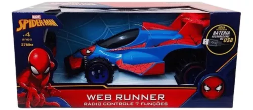 Carro Controle Remoto Homem Aranha Web Runner 7 Funções - 5848