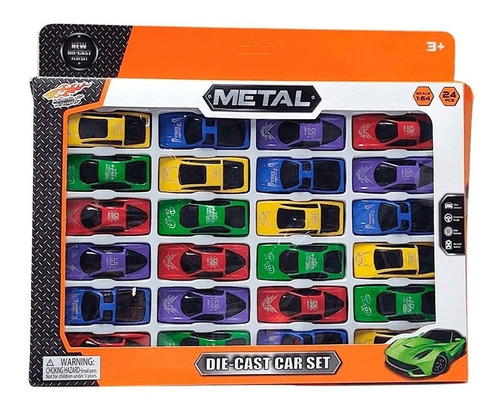 Set 24 Autitos Metalicos Colores Surtidos Esc 1:64 Die Cast