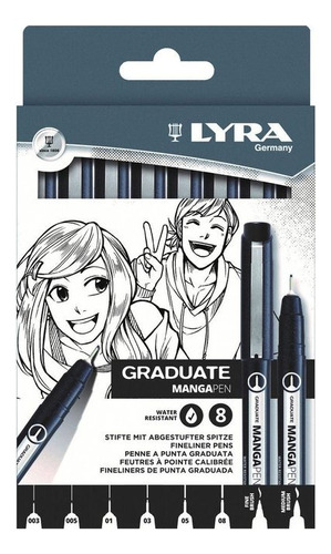 Tiralíneas Lyra Graduate Manga 8un Diferente Grosor