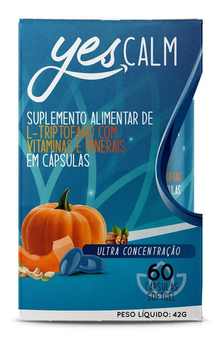 Yescalm L-triptofano C/ Vitaminas, Minerais, Óleo De Abóbora