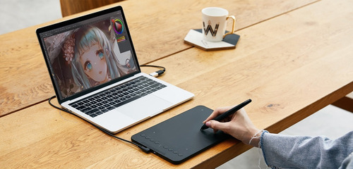 Tablet gráfico sem fio preto Deco Mini 7w - XP-Pen