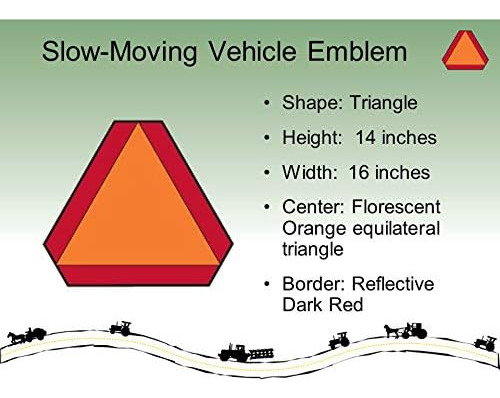 2-pack Slow Moving Vehicle Triangle Safety Sign,14 X16 ...
