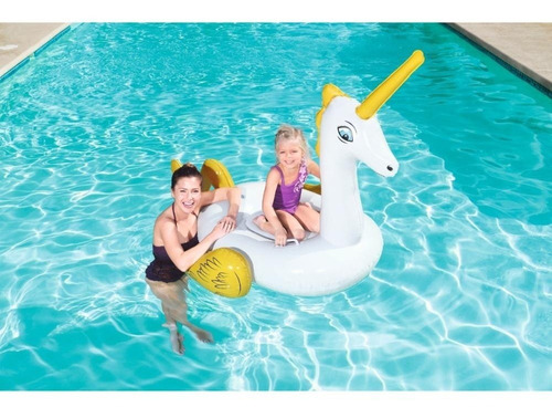 Super Colchoneta Inflable Bestway Unicornio Chico Pileta