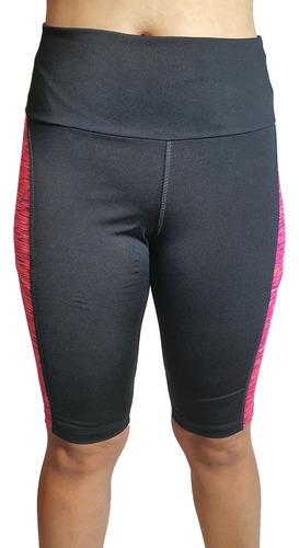 Biker Team Gear Running Mujer Rayo Negro-fucsia Ras