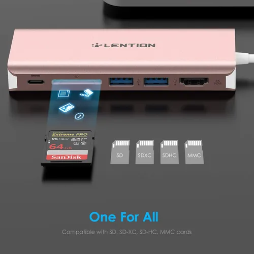 Lention Hub Usb C Con Hdmi 4k Y 2 Usb 3.0
