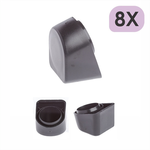 Imagem 1 de 7 de Kit 8 Ponteira Pé De Mesa Tubular Carraro Com Angulo 1 1/4