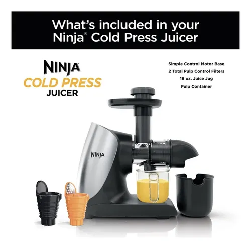 Ninja Cold Press Juicer Pro - Potente Exprimidor Lento - Cl.