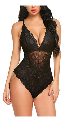 Body De Lencería De Encaje Para Mujer, Talla L, Con Encaje E