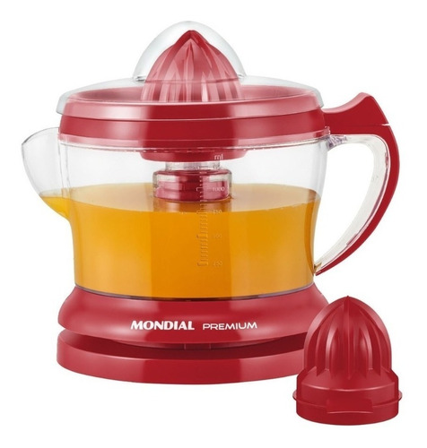 Espremedor De Frutas E-02 Premium Vermelho Mondial 110v Frequência 60